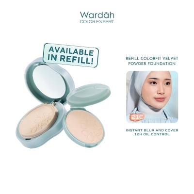 WARDAH - Colorfit Velvet Powder Foundation Refill 21C Shell&nbsp; 11g