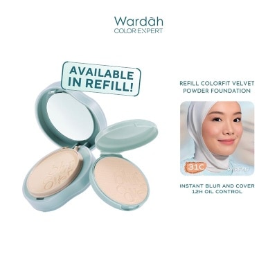 WARDAH Colorfit Velvet Powder Foundation Refill 31C Parfait 11g