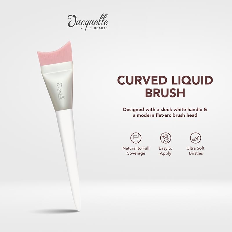 Silver Petal Brush Curved Liquid Brush