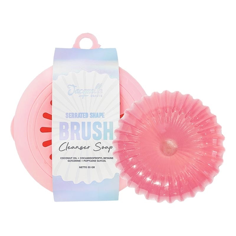 Serrated Shape Brush Cleanser Soap - with Case