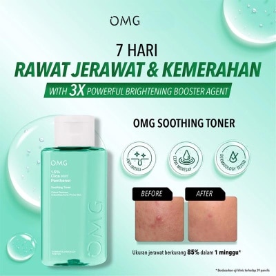 OMG Oh My Glow 1.5% CicaBoost Panthenol Soothing Toner 75ml