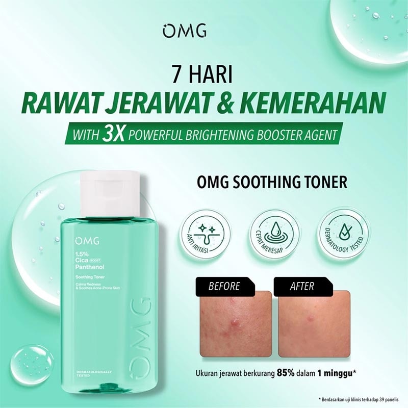 Oh My Glow 1.5% CicaBoost Panthenol Soothing Toner 75ml