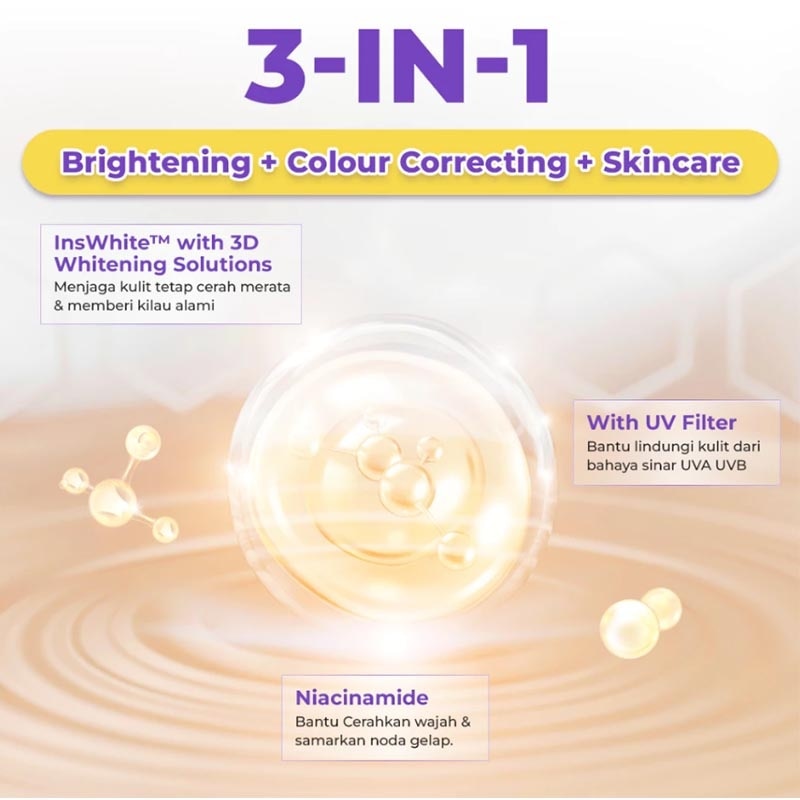 Triple Care All Day Bright Cream Shade Light 10g