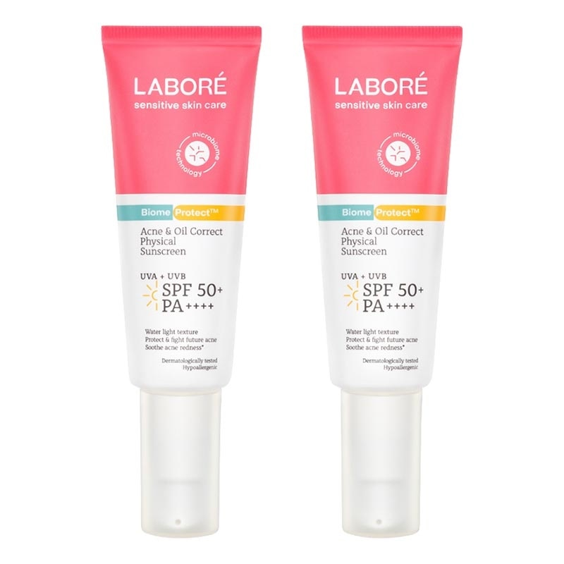 Twin Pack Dermalab Revolutionaire Acne & Oil Correct Physical Sunscreen SPF50+ PA++++ 40ml