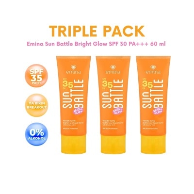 EMINA Triple Pack Sun Battle Bright Glow SPF 35 PA+++ 60ml