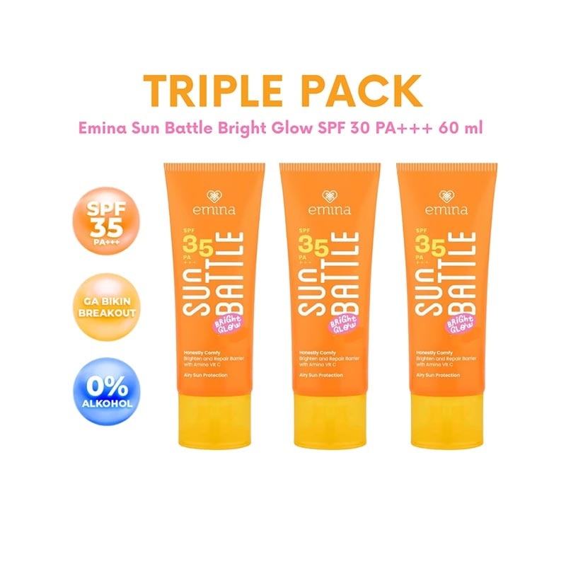 Triple Pack Sun Battle Bright Glow SPF 35 PA+++ 60ml