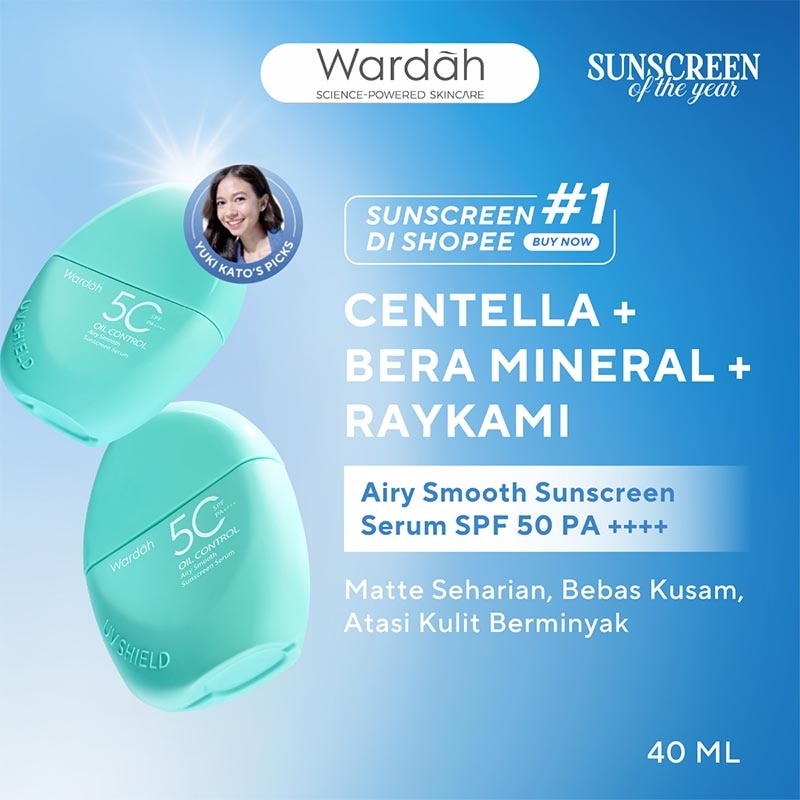 Triple Pack Wardah UV Shield Airy Smooth Sunscreen Serum SPF 50 PA++++ 40ml