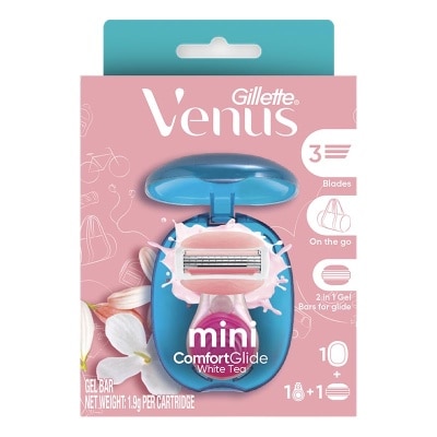 GILLETTE Venus Mini Comfortglide White Tea Razor 3 Mata Pisau 1'S