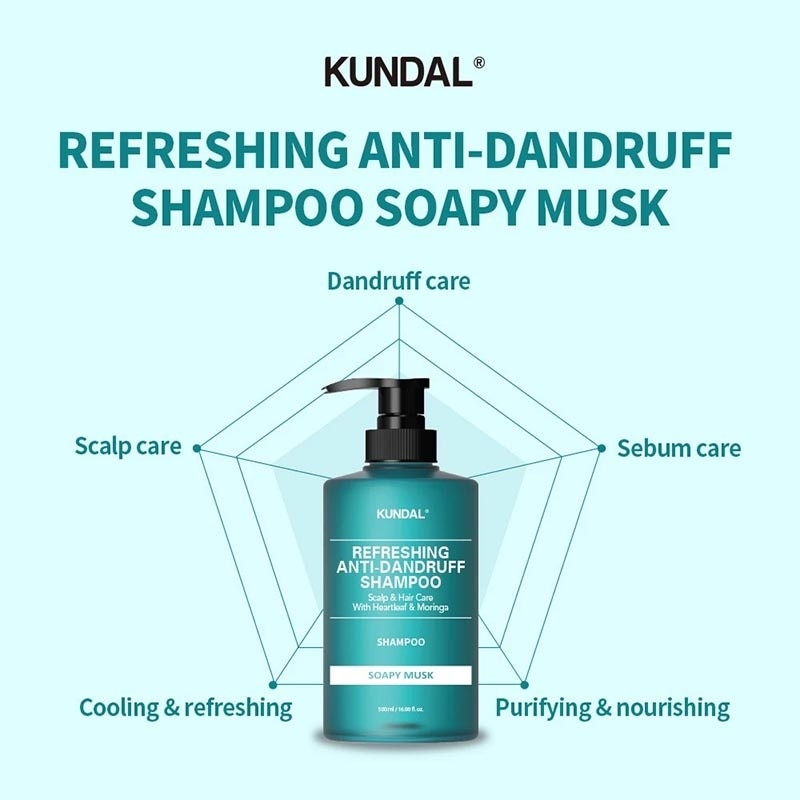 Refreshing Anti-Dandruff Shampoo Soapy Musk 500ml