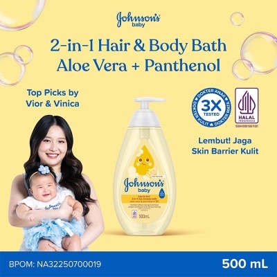 JOHNSON&JOHNSON - Baby Aloe Vera & Panthenol Hair & Body Bath 500ml