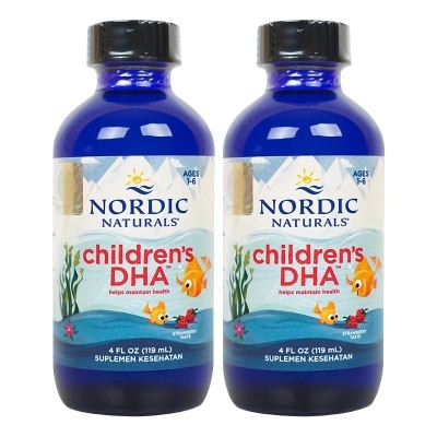 NORDIC - Twin Pack Children's DHA Strawberry 119ml