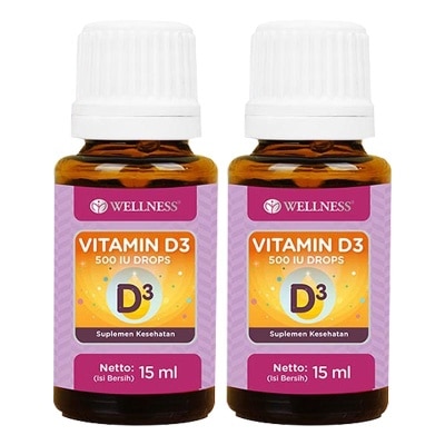 WELLNESS - Twin Pack Vitamin D3 500 IU Drops 15ml