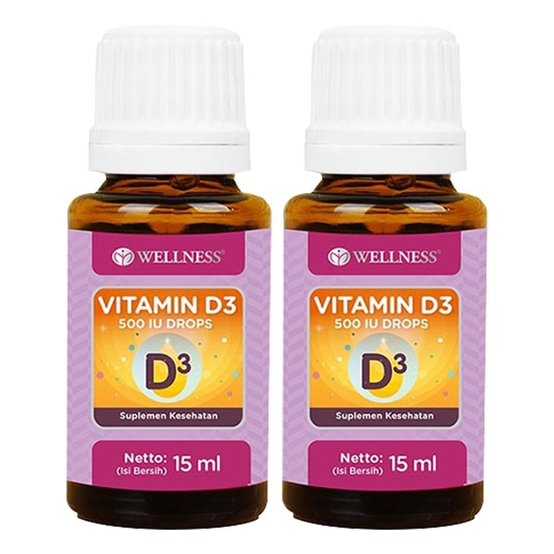 Twin Pack Vitamin D3 500 IU Drops 15ml