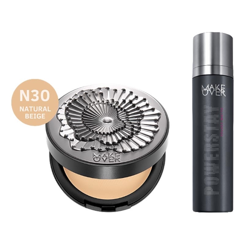 [EXCLUSIVE BUNDLE] Powerstay 24H Matte Powder Foundation N30 Natural Beige + Powerstay Velvet Matte Setting Spray