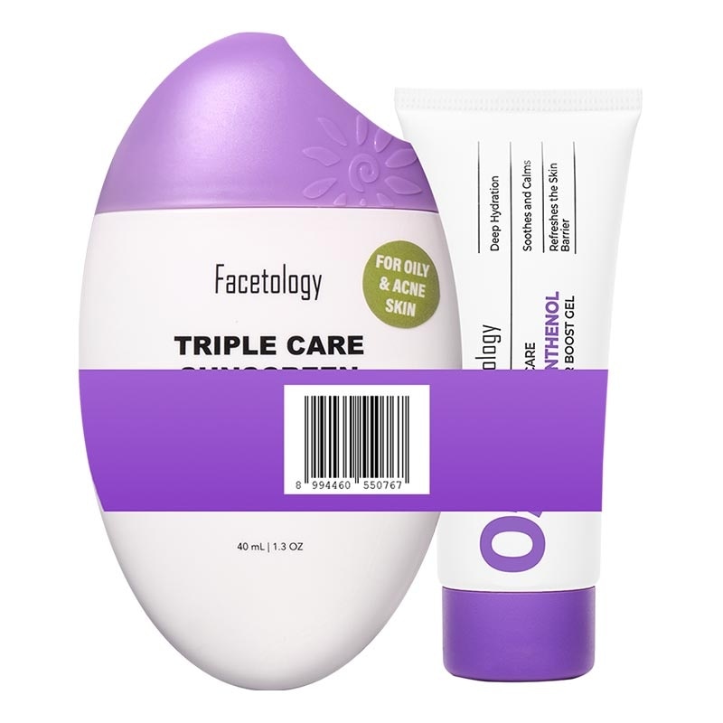 Bundling Triple Care Sunscreen for Oily Skin SPF 40 40ml + Triple Care 5% Panthenol Barrier Boost Gel 10ml