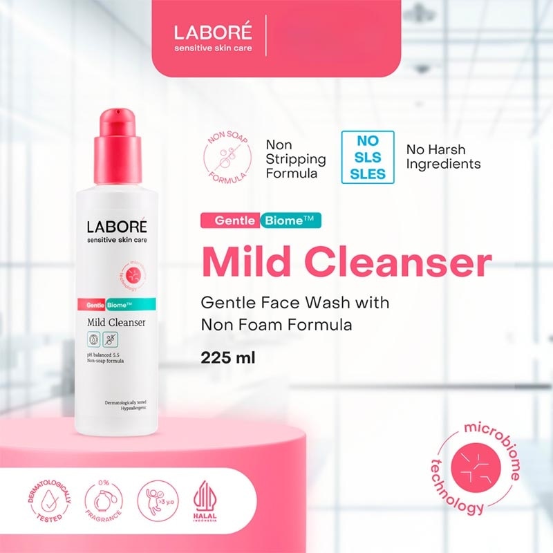 Twin Pack Sensitive Skin Care GentleBiome Mild Cleanser 225ml