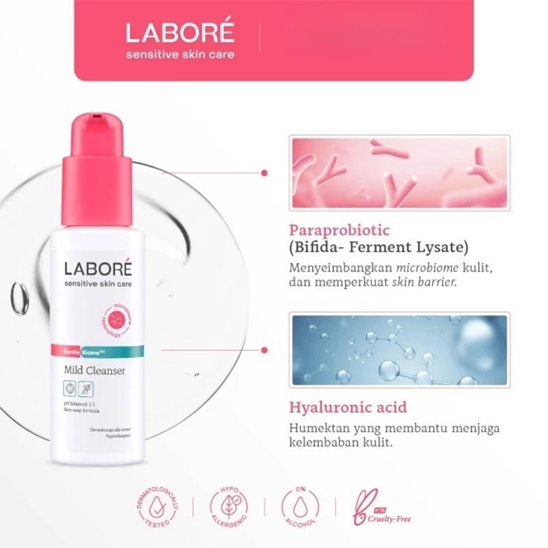 Twin Pack Sensitive Skin Care GentleBiome Mild Cleanser 225ml