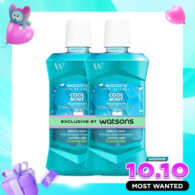 WATSONS COLLECTION Cool Mint Mouth Wash 500ml X 2 image
