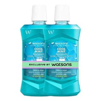 WATSONS - Cool Mint Mouth Wash 500ml X 2