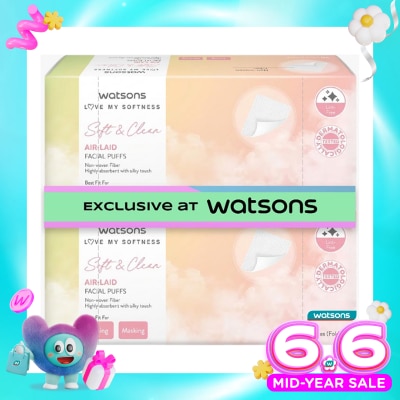 WATSONS COLLECTION - Air-Laid Facial Puffs Bundle 90'S X 3
