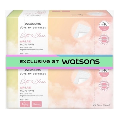 WATSONS COLLECTION - Air-Laid Facial Puffs Bundle 90'S X 3