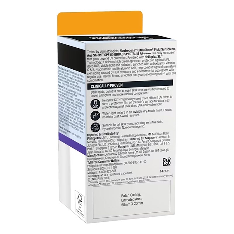 Ultra Sheer Fluid Sunscreen Age Shield SPF 50 PA ++++ 40ml