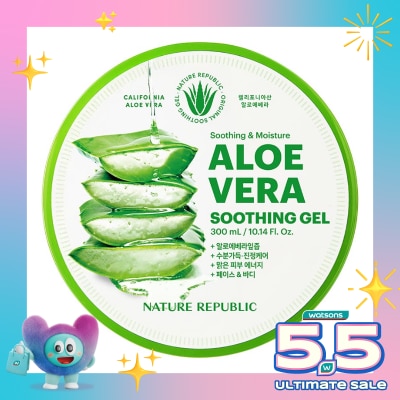 NATURE REPUBLIC - Soothing & Moisture Aloe Vera Soothing Gel 300ml