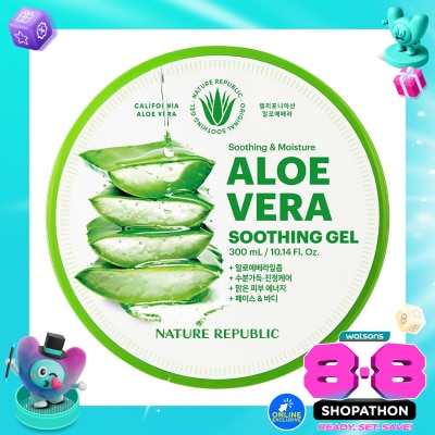NATURE REPUBLIC - Soothing & Moisture Aloe Vera Soothing Gel 300ml image