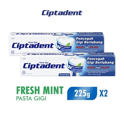CIPTADENT - Twin Pack Pasta Gigi Maxi 12 Fresh Mint 225g