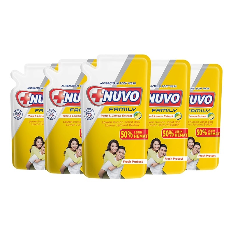 Family Sabun Mandi Cair Fresh Protect Pouch Bundle 5 X 800g