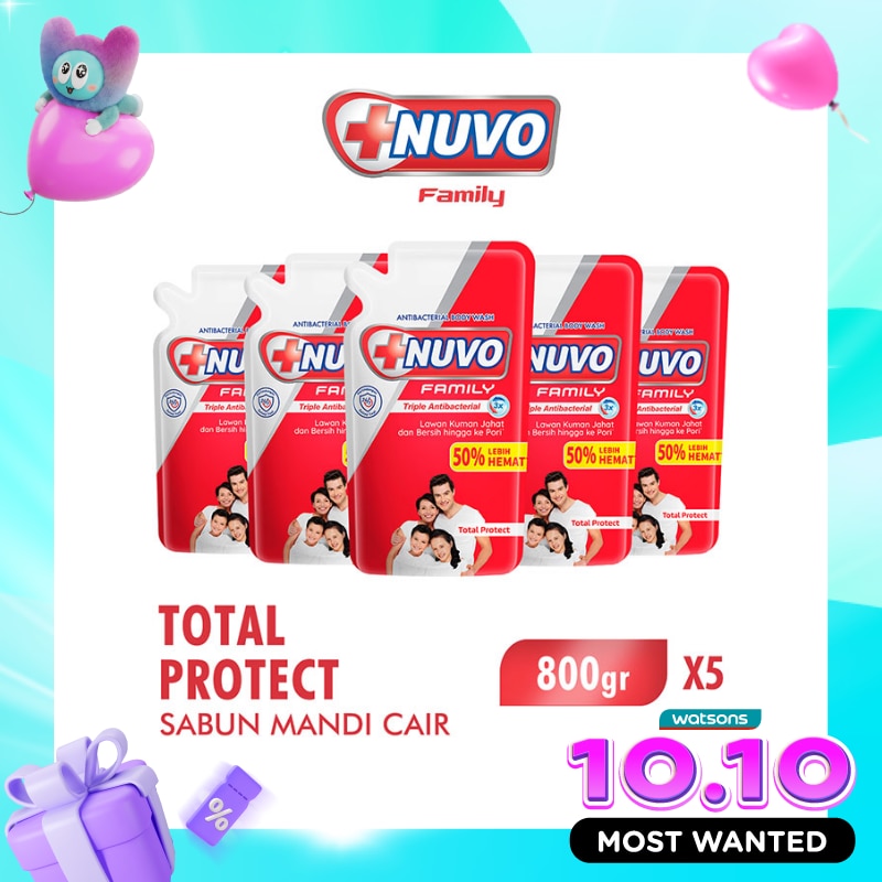 Family Sabun Mandi Cair Total Protect Pouch Bundle 5 X 800g image