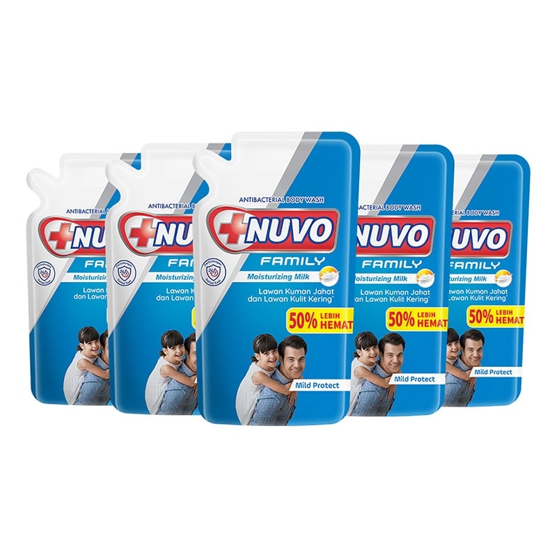 Family Sabun Mandi Cair Mild Protect Pouch Bundle 5 X 800g