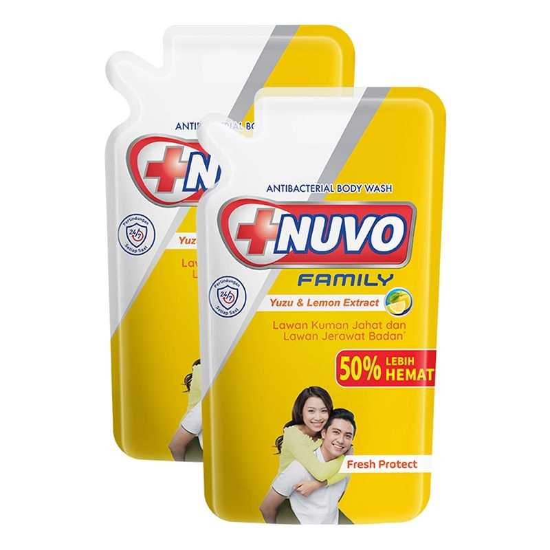 Family Twin Pack Sabun Mandi Cair Fresh Protect Pouch 800g