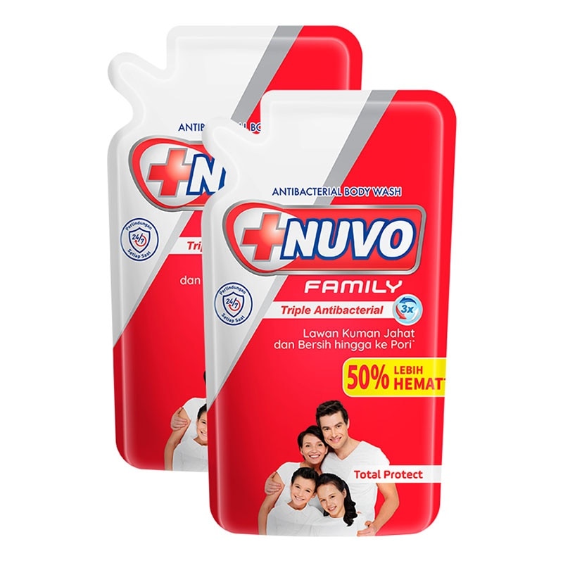 Family Twin Pack Sabun Mandi Cair Total Protect Pouch 800g