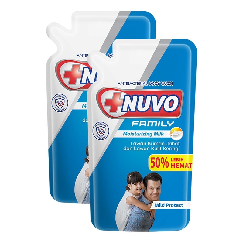 Family Twin Pack Sabun Mandi Cair Mild Protect Pouch 800g