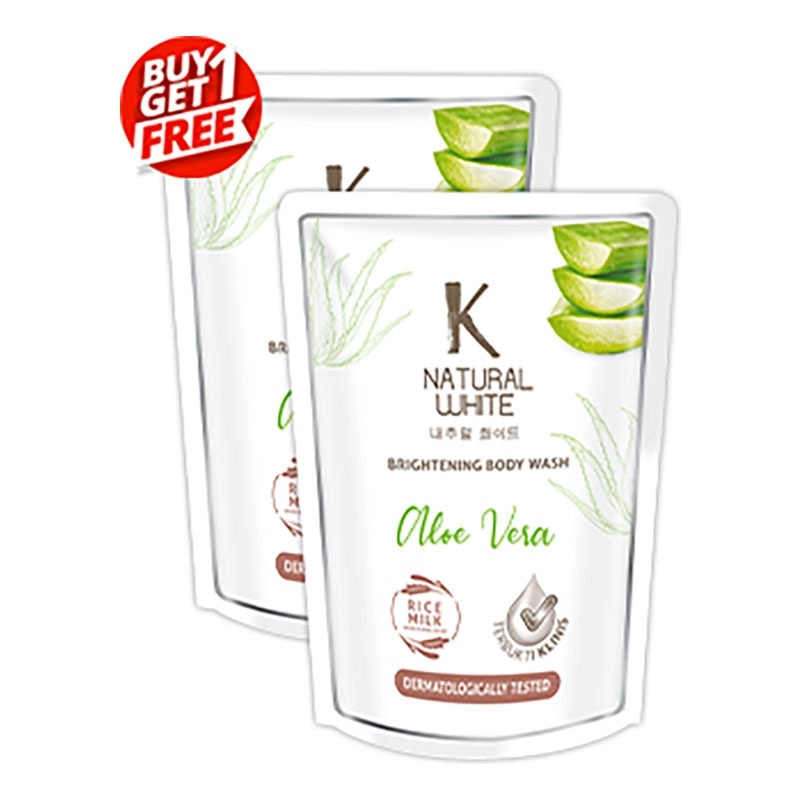 White Twin Pack Sabun Mandi Cair Aloe Vera Pouch 400ml
