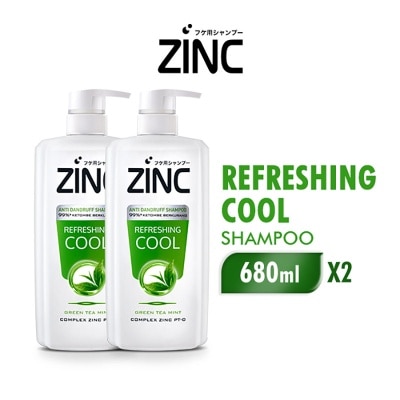 ZINC - Twin Pack Shampoo Refreshing Cool Botol 680ml