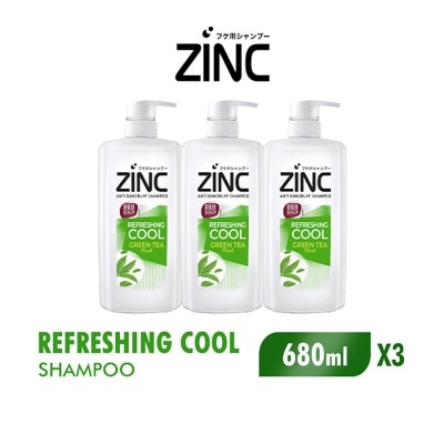 ZINC - Triple Pack Shampoo Refreshing Cool Botol 680ml