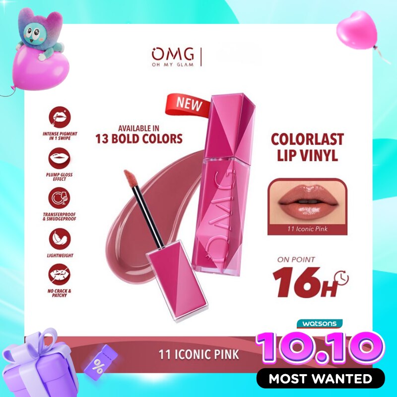 Oh My Glam Colorlast Lip Vinyl 11 Iconic Pink 2.5g image