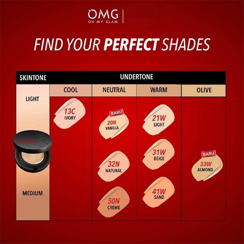 Oh My Glam Coverlast Cushion 20N Vanilla 15g