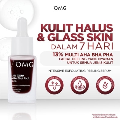 OMG - Oh My Glow 13% Multi AHA BHA PHA CICA Intensive Exfoliating Peeling Serum 17ml