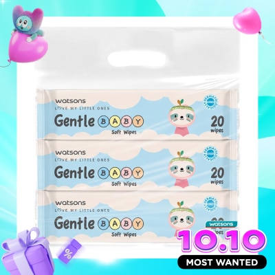 WATSONS COLLECTION Gentle Baby Soft Wipes Bundle 20'S X 3 image