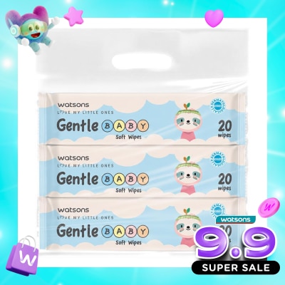 WATSONS COLLECTION - Gentle Baby Soft Wipes Bundle 20'S X 3 image