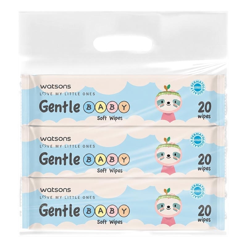 Gentle Baby Soft Wipes Bundle 20'S X 3