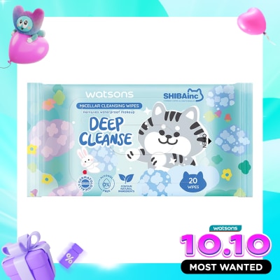 WATSONS COLLECTION Micellar Cleansing Wipes Deep Cleanse 20'S image