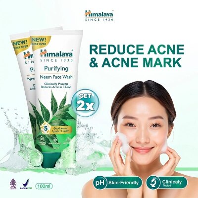 HIMALAYA - Twin Pack Purifying Neem Face Wash 100ml
