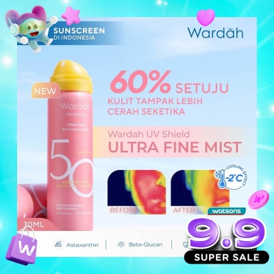 WARDAH - UV Shield Ultra-Fine Mist Sunscreen Serum SPF 50+ PA++++ 50ml image