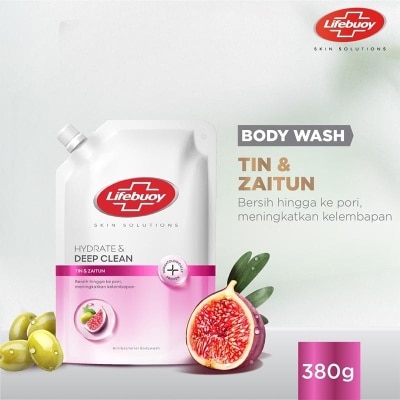 LIFEBUOY - Sabun Mandi Cair Tin & Zaitun Refill 380g