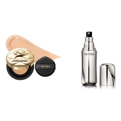 TIME PHORIA - Glow Cushion Birch + Setting Spray 02 Birch + Setting Spray