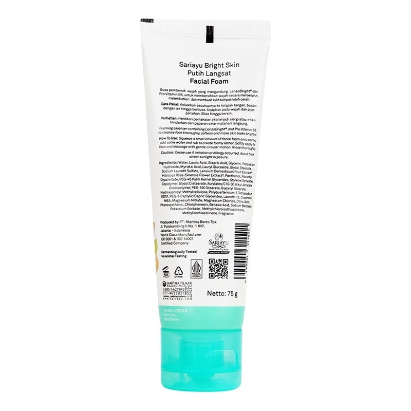 Bright Skin Putih Langsat Facial Foam 75g image